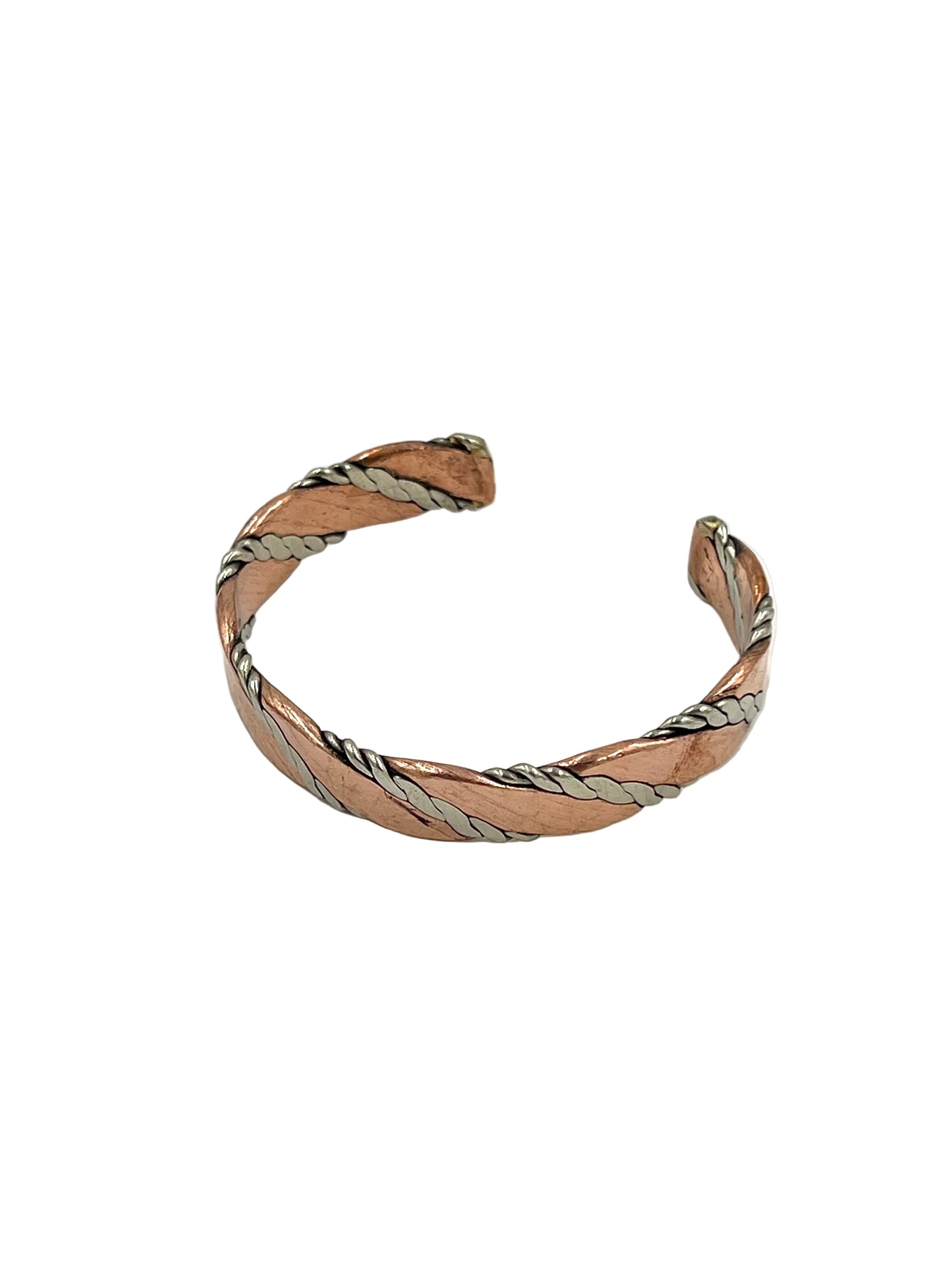 Multi Metal Flat Braided Copper Bracelet