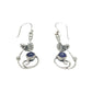 Sterling Silver Tanzanite Leaf Earrings
