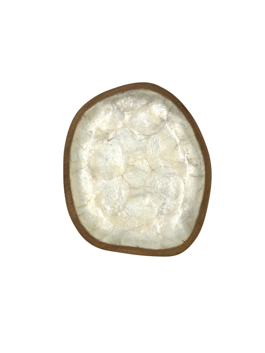 Freeform Sea Shell Wood Plate