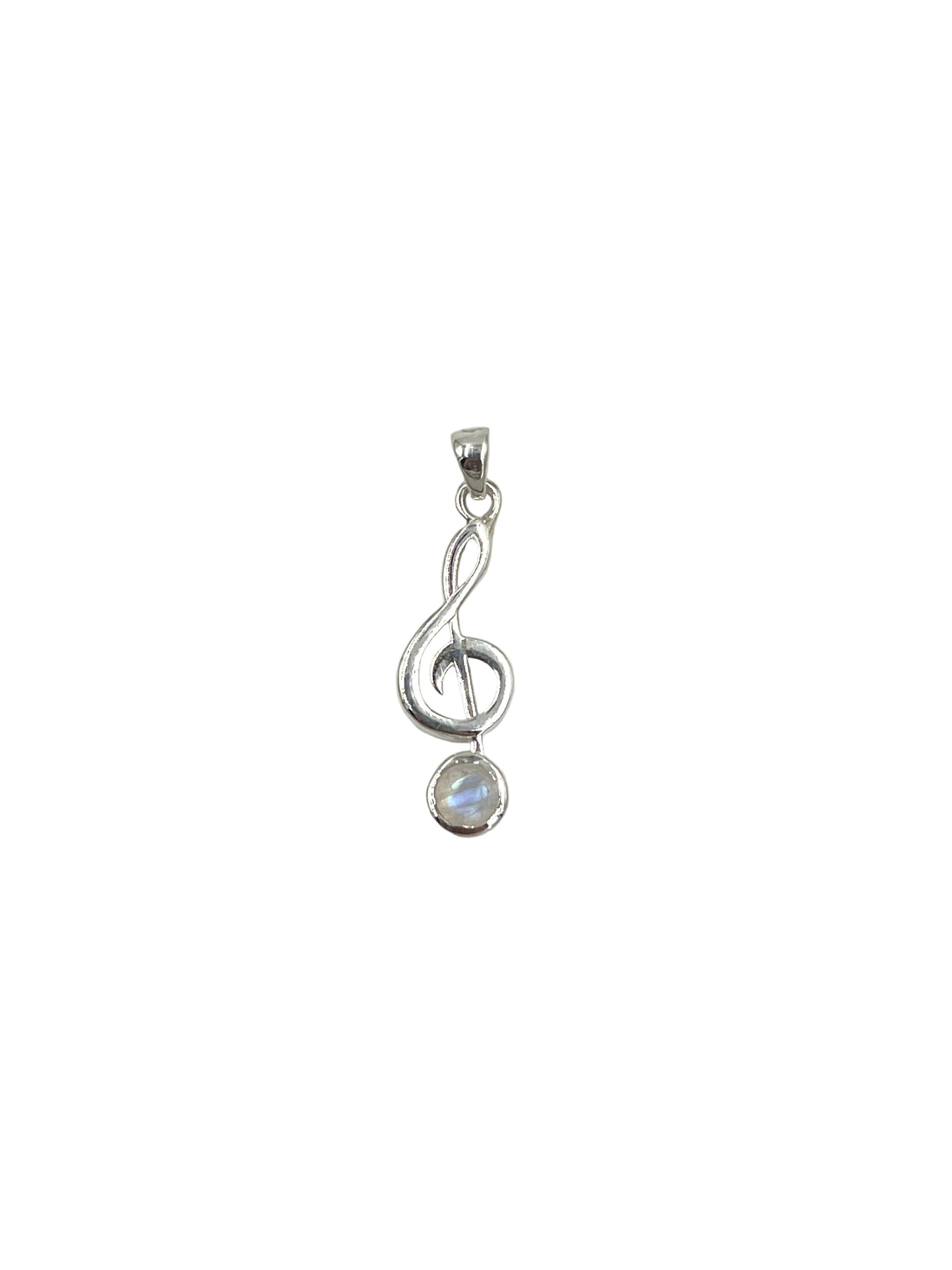 Gemstone Treble Clef Pendants