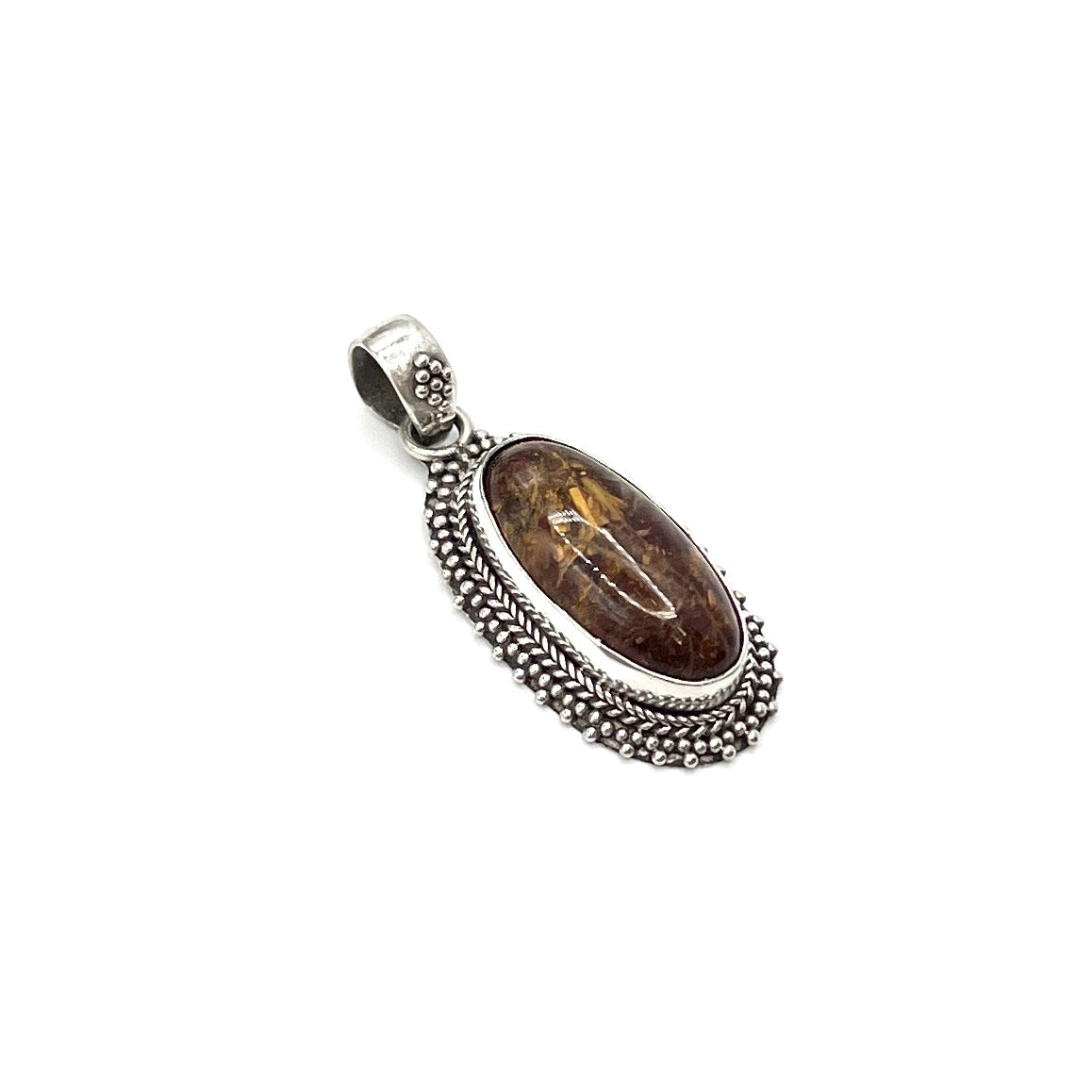 Sterling Silver Pietersite Oval Pendants