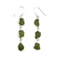 Sterling Silver Raw Peridot Earrings