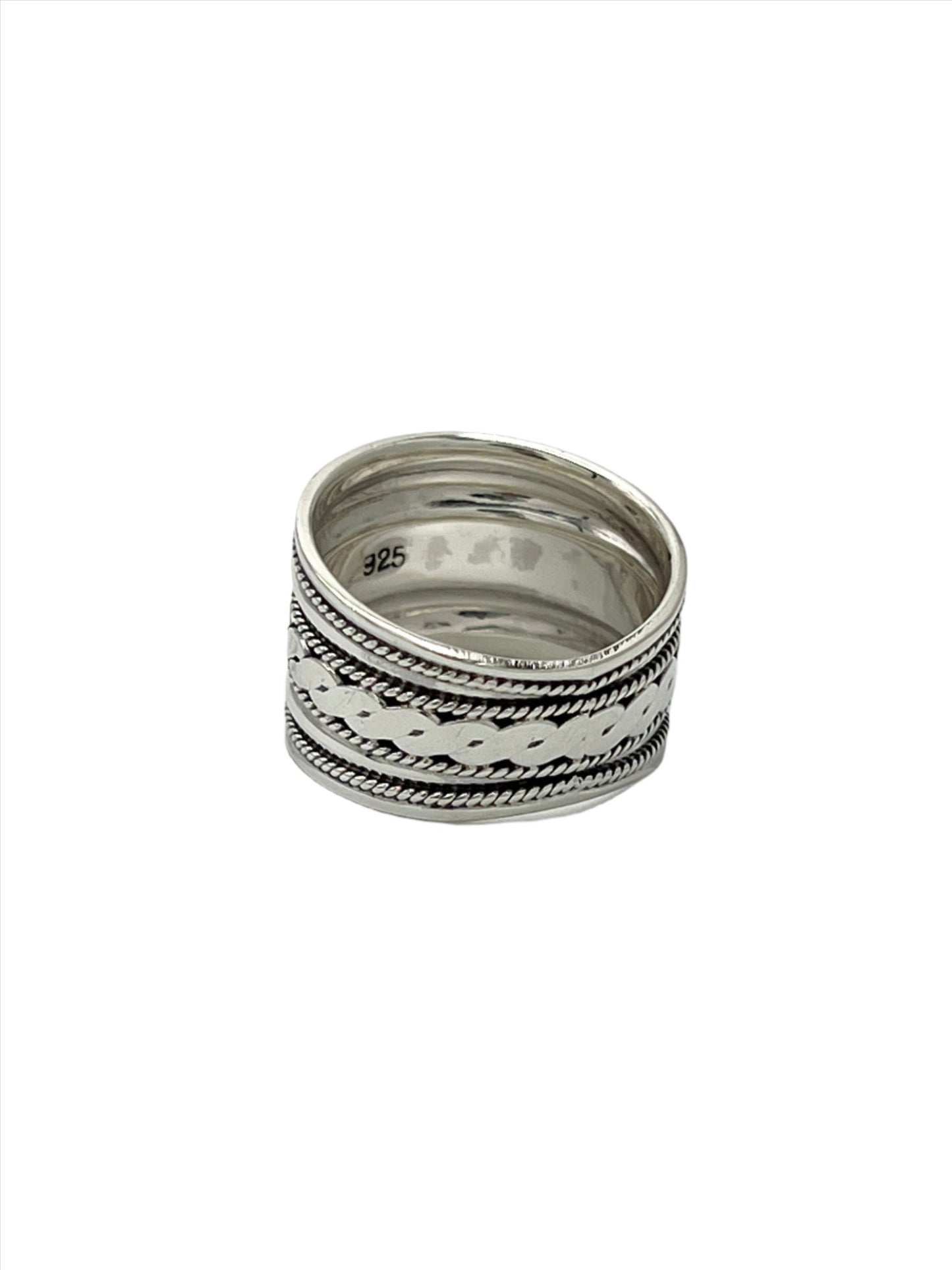 Sterling Silver Flat Braided Ring