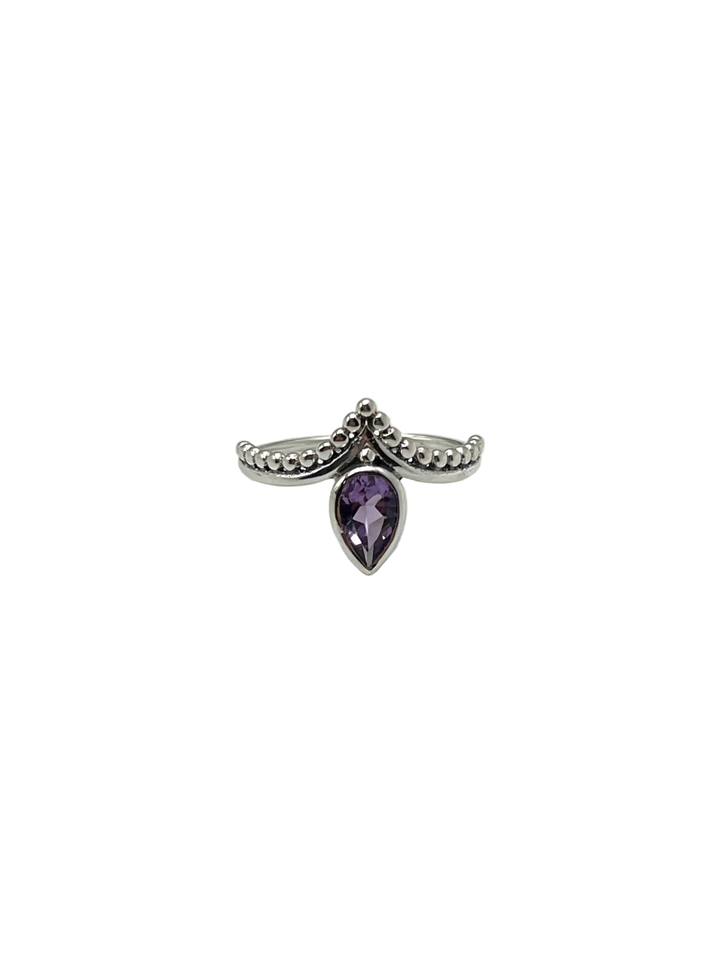 Beaded Teardrop Gemstone Rings