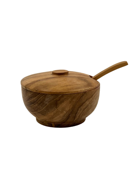 Teak Sugar Bowl