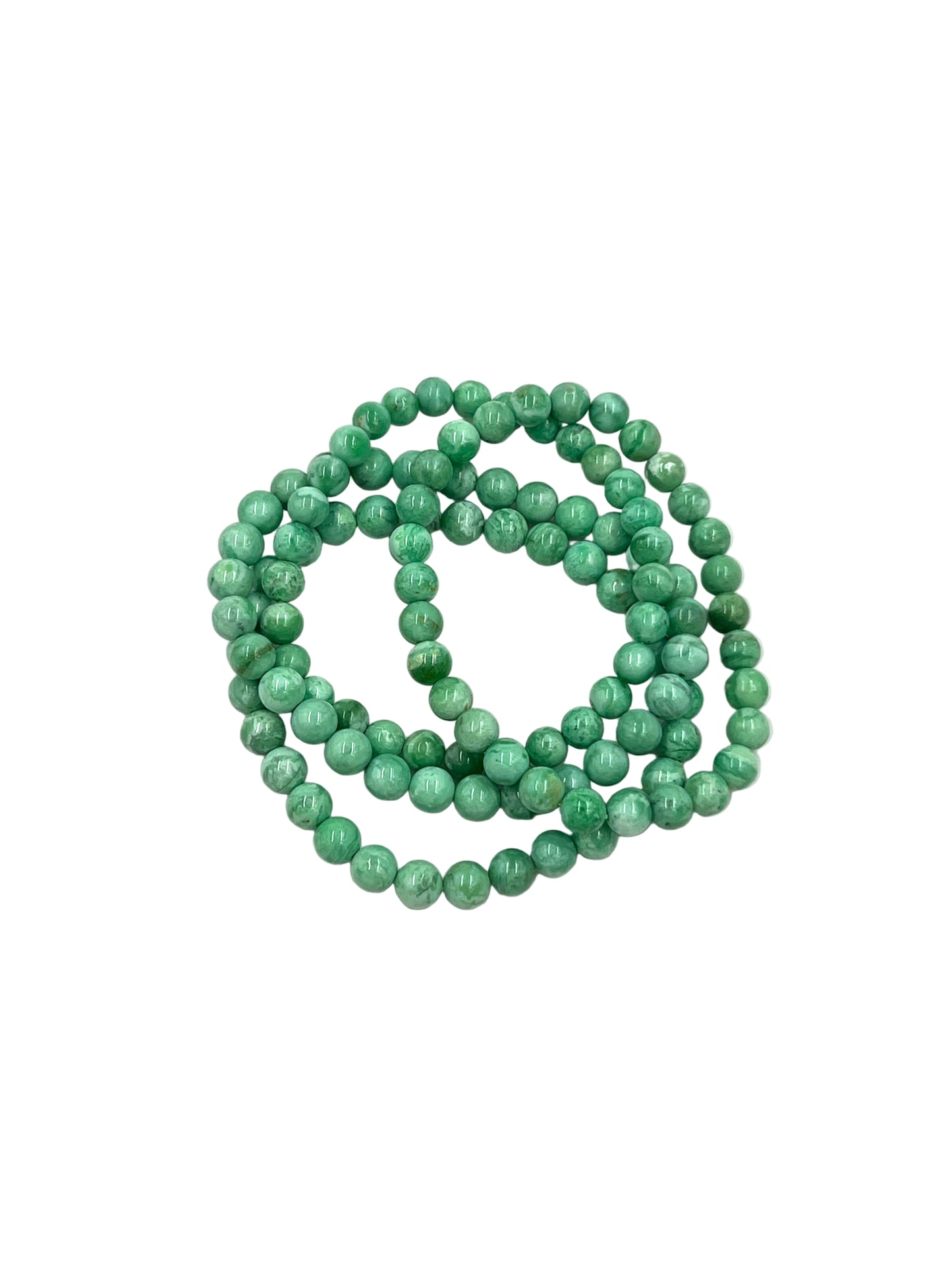 Mongolian Variscite Stretchy Beaded Bracelets