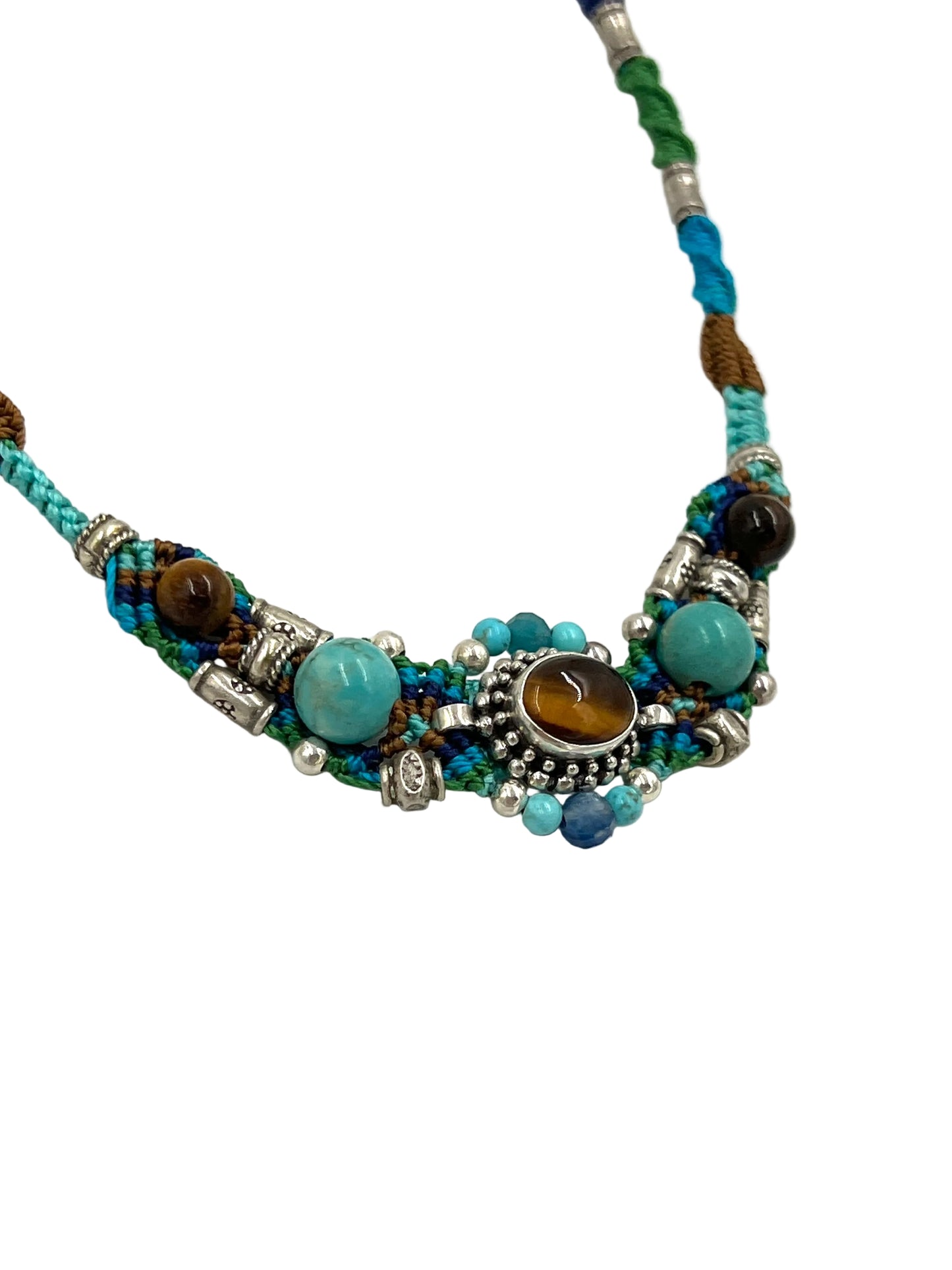 Macrame Tigers Eye Necklace