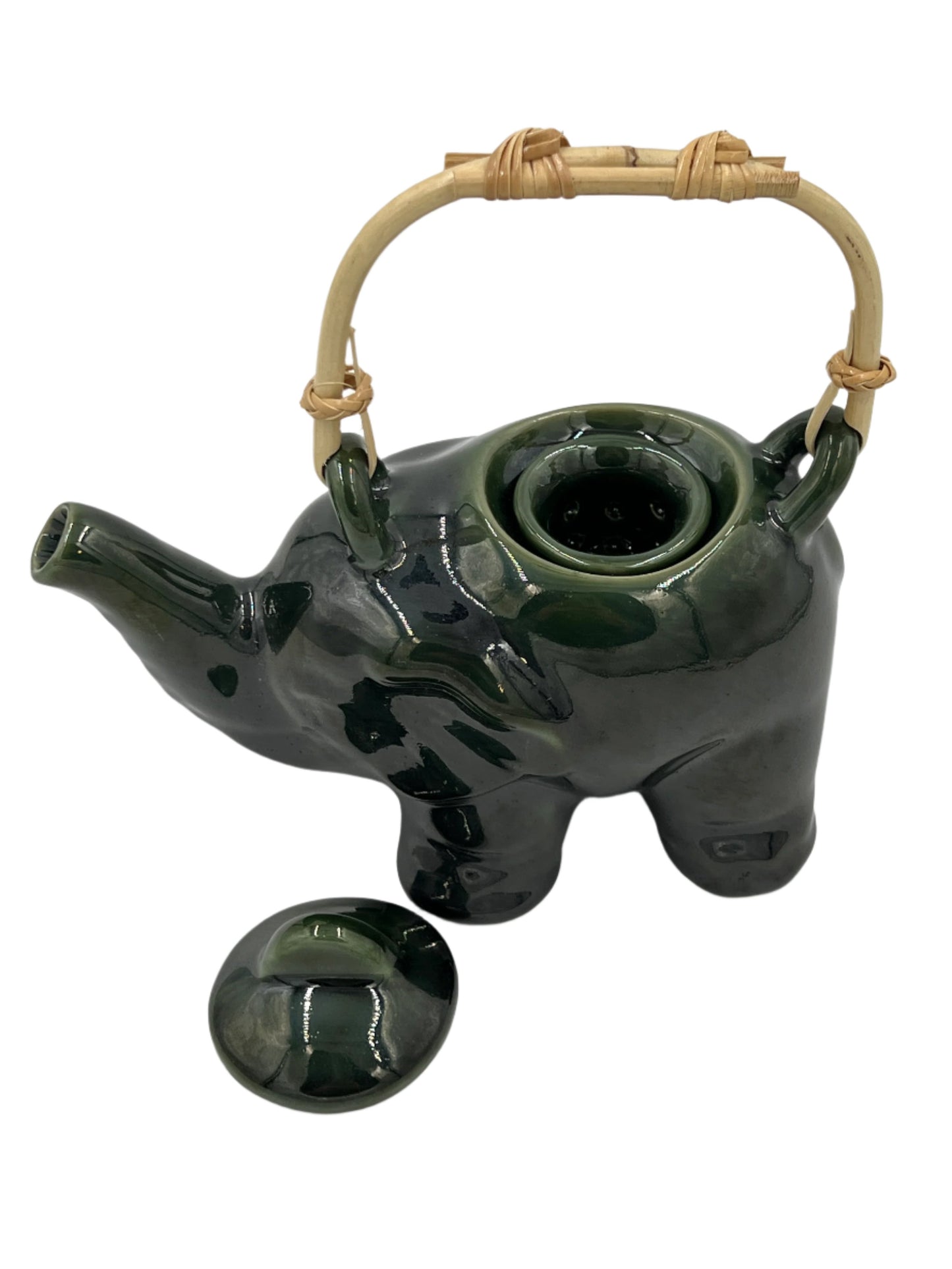 Emerald Elephant Ceramic Tea Pot Set