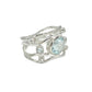 Sterling Silver Multi Gemstone Wavy Wrap Rings