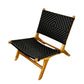 Black Rattan Teakwood Chair
