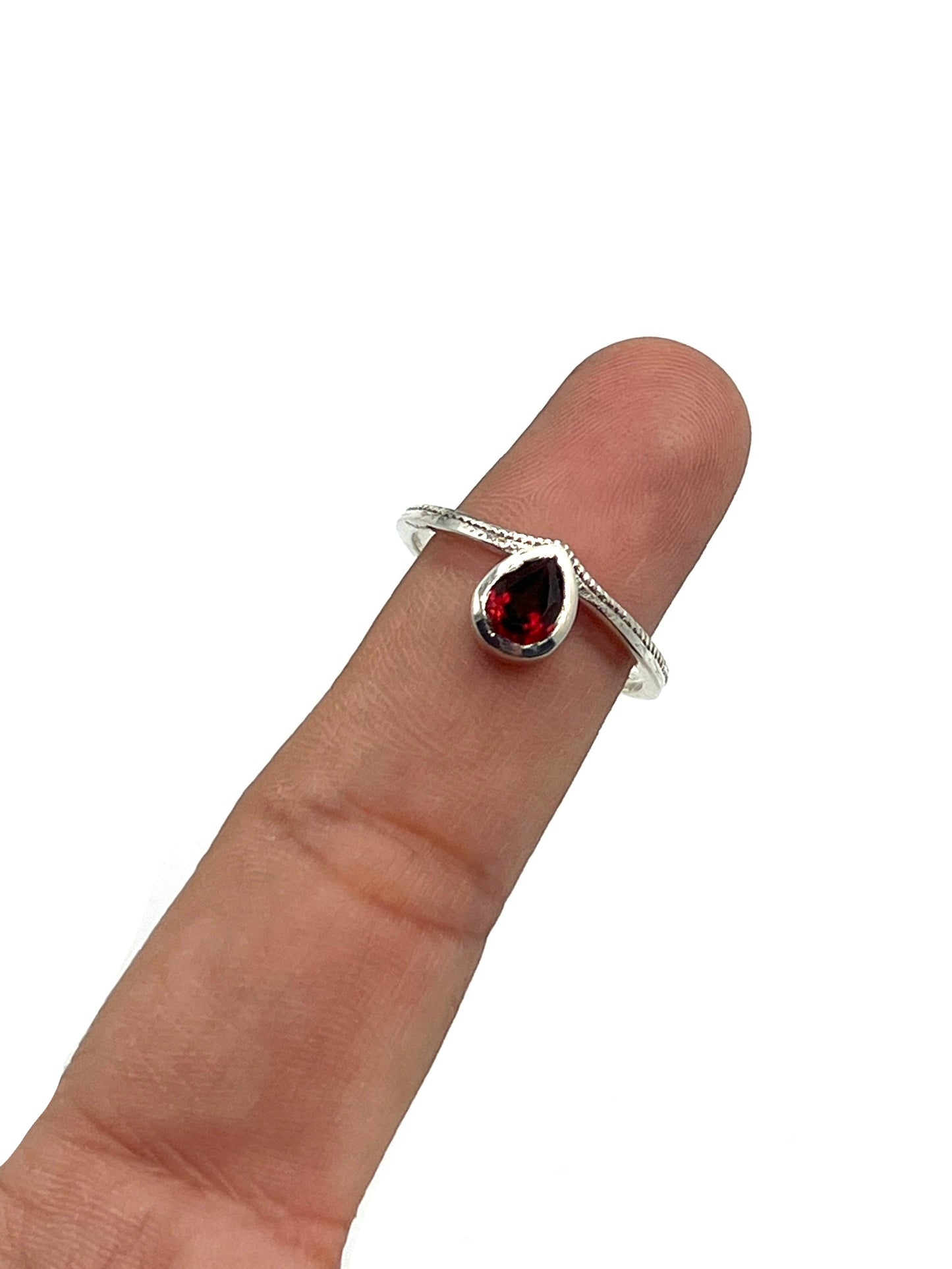 Teardrop Gemstone Rings