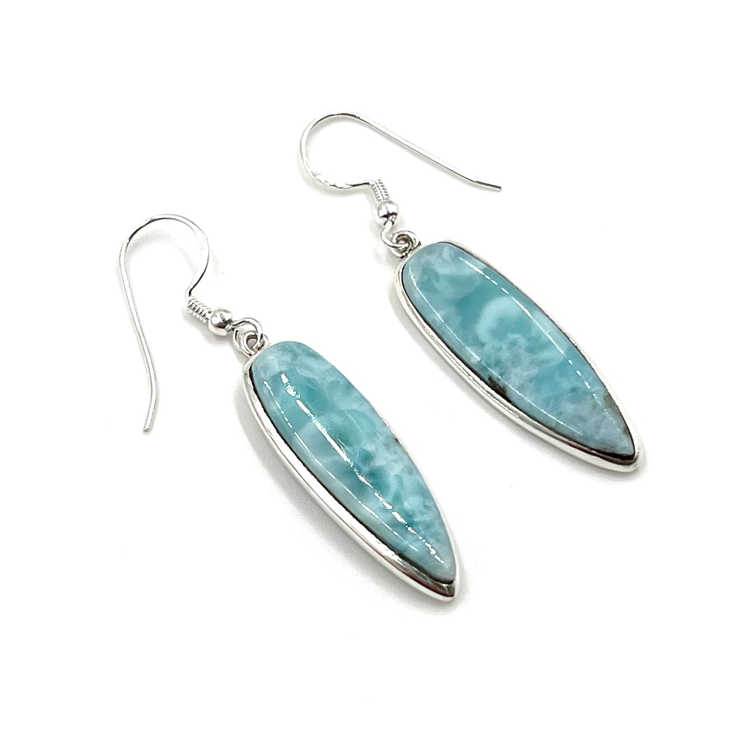 Sterling Silver Larimar Earrings