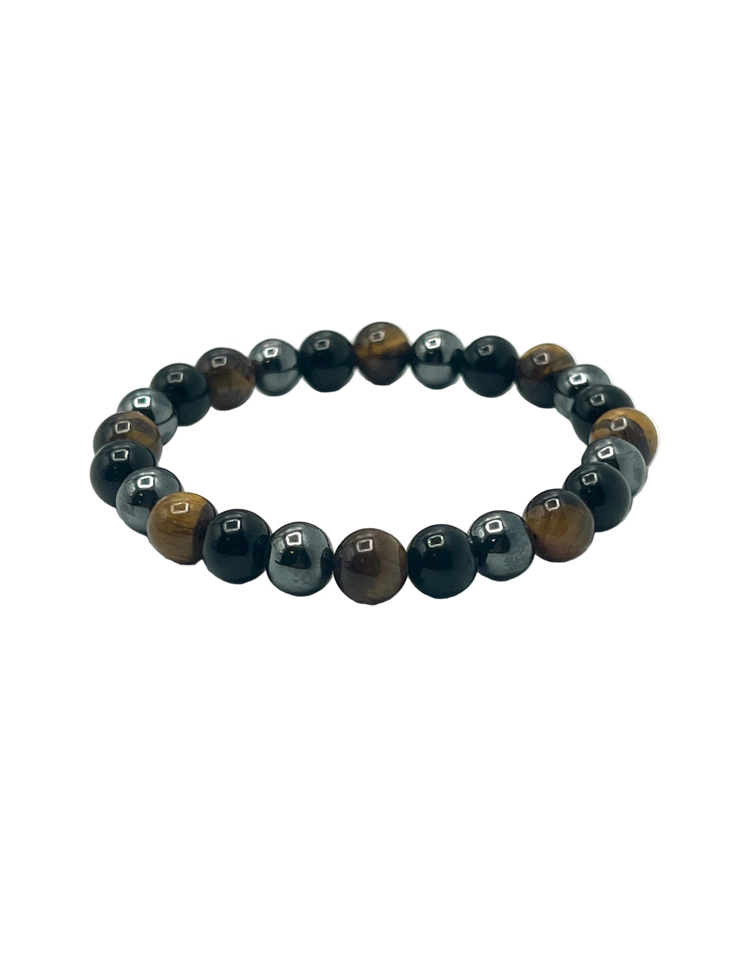 Tigers Eye, Hematite & Onyx Bracelets Stretchy Bracelets