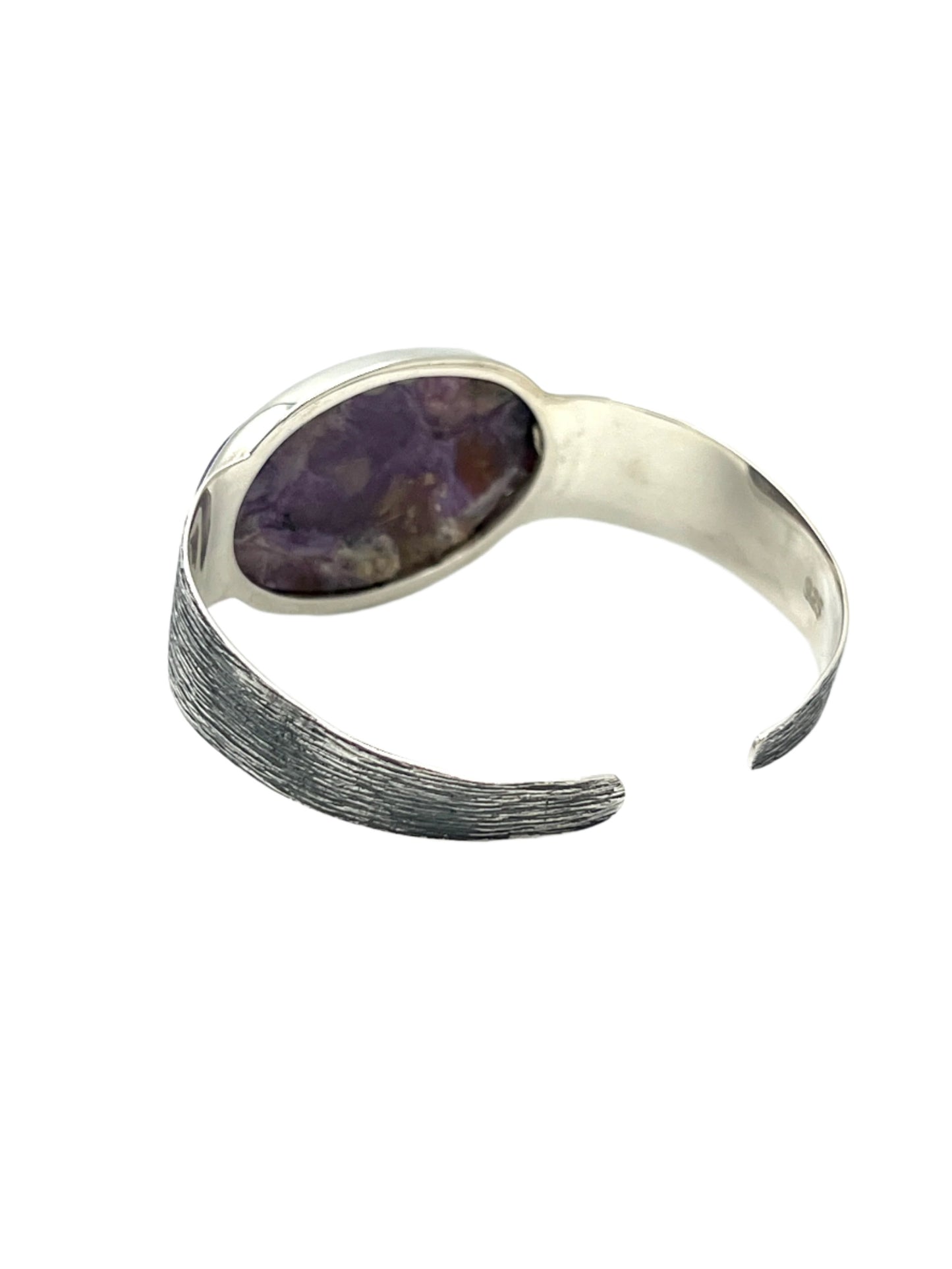 Silver Charoite Oval Cuff