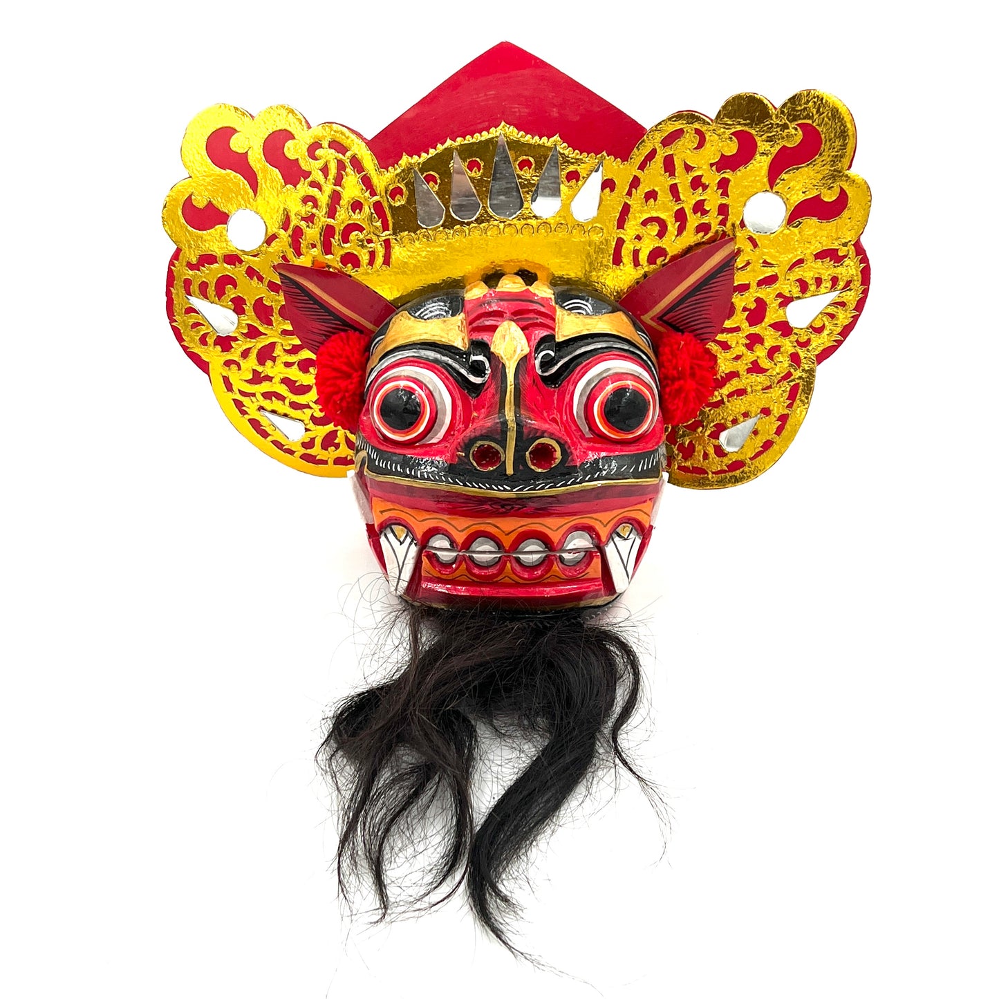 Hand Carved & Painted Bomo Garuda - Head-dress and Beard