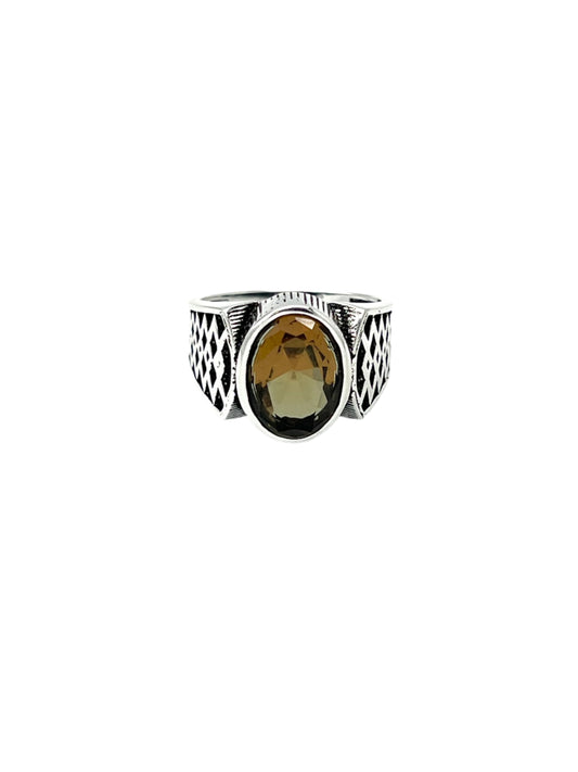 Silver Zultanite Celtic Ring