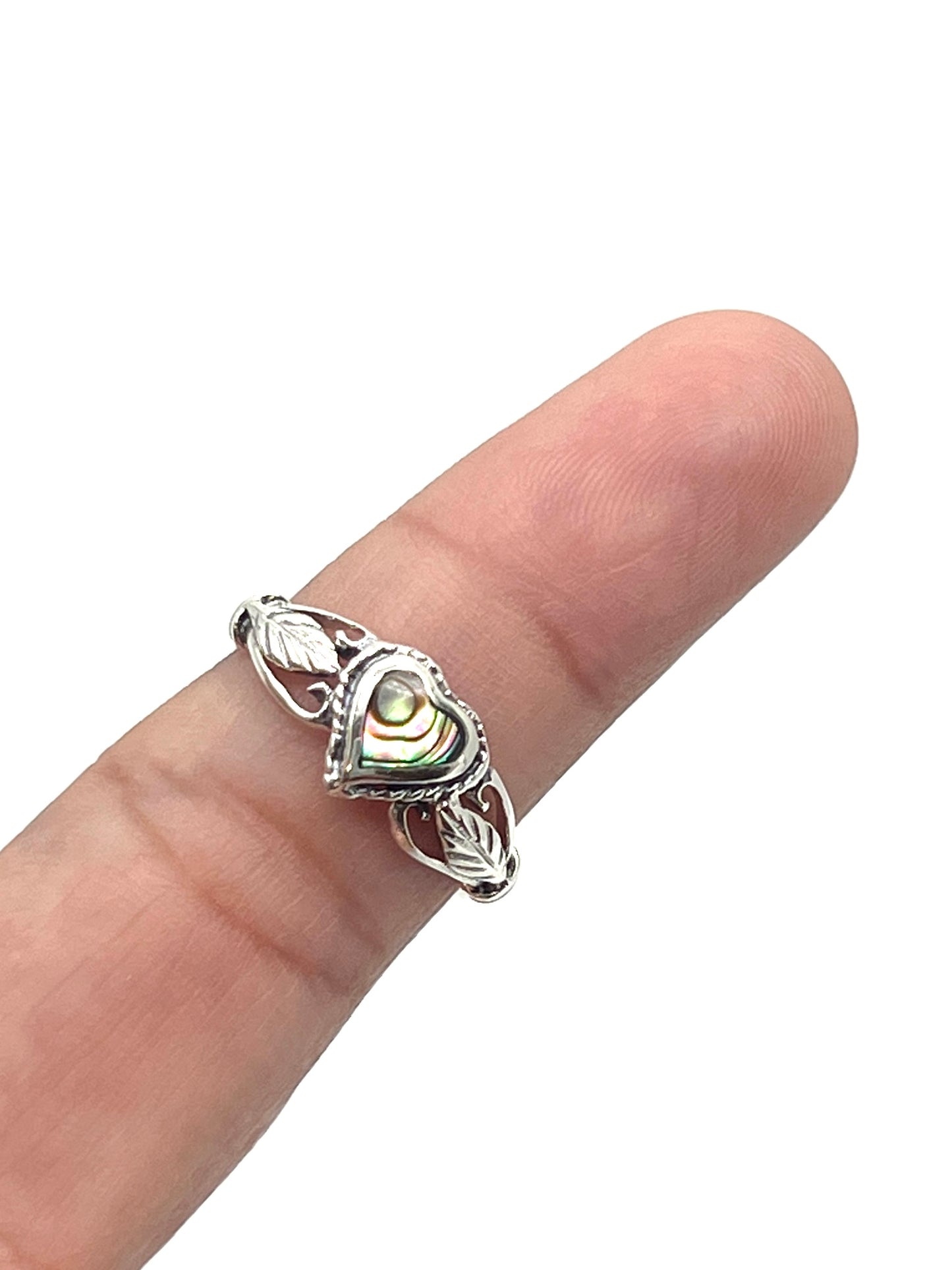 Sterling Silver Shell Heart Rings