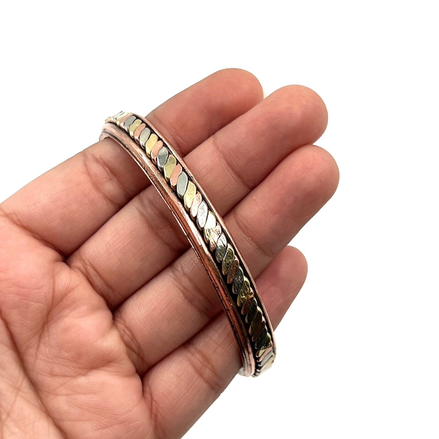 Thin Multi Metal Rope Copper Magnetic Bracelet