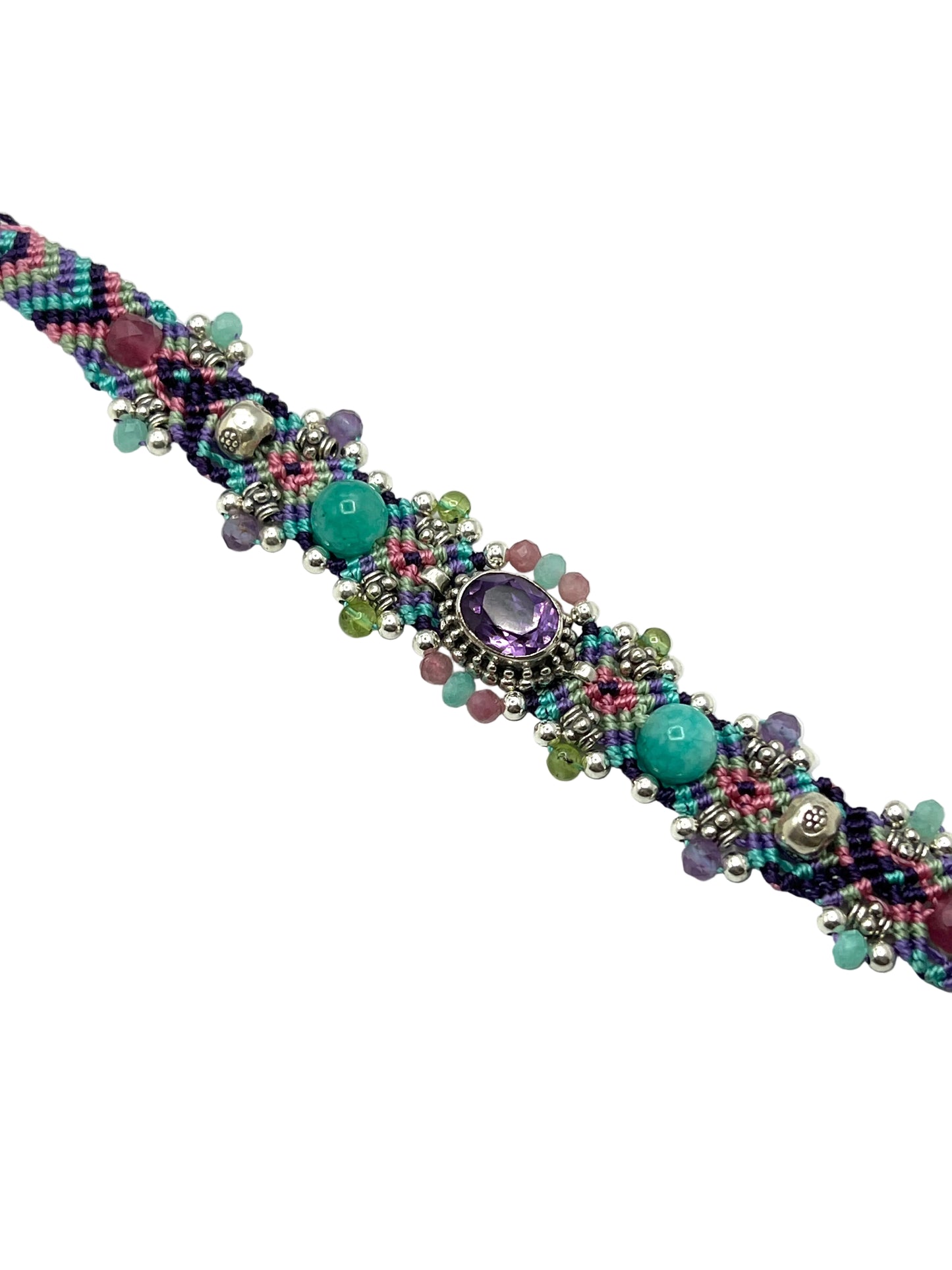 Macrame Amethyst Bracelet