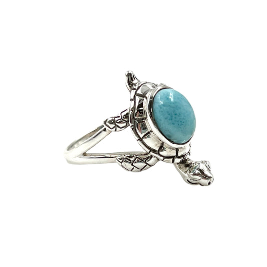 Larimar Sea Turtle Ring