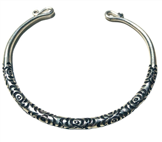 Sterling Silver Hill Tribe Cuff Bracelet