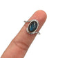 Etched Oval Labradorite Ring
