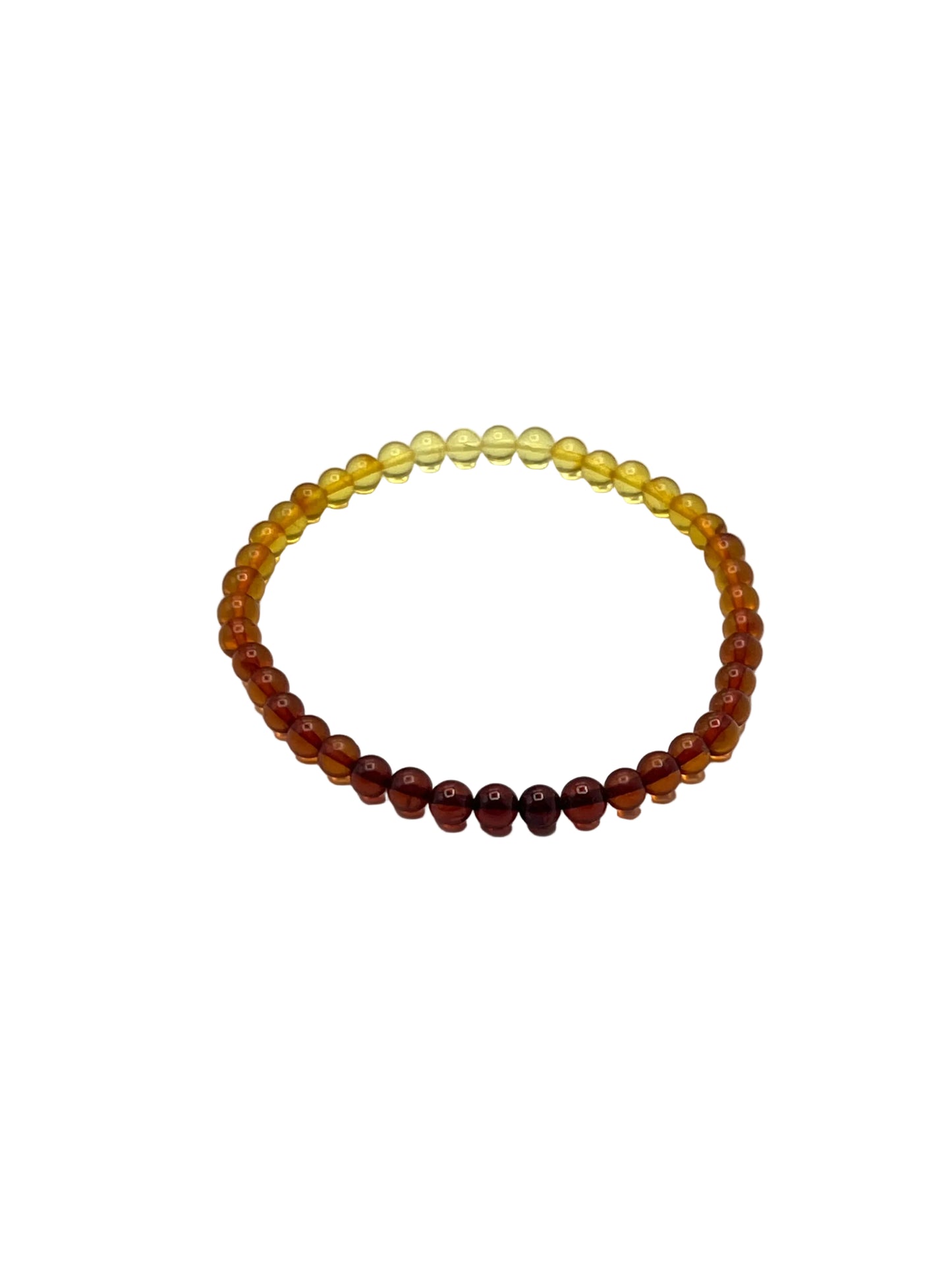 Polished Variegated Amber Beaded Bracelets
