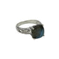 Sterling Silver Square Labradorite Ring