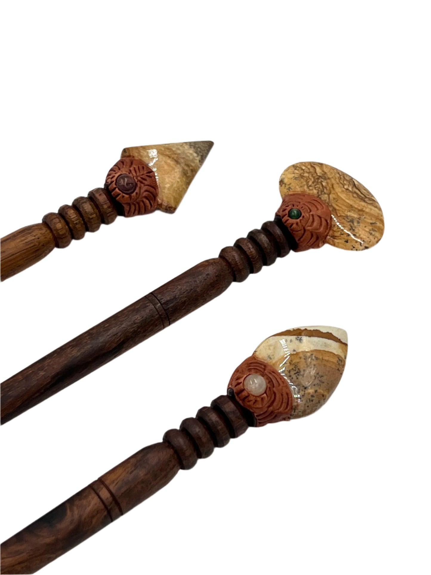 Handmade Gemstone Hair Sticks