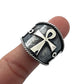 Sterling Silver Triple Ankh Ring