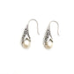 Sterling Silver Filigree Drop Pearl Earrings
