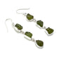 Sterling Silver Raw Peridot Earrings