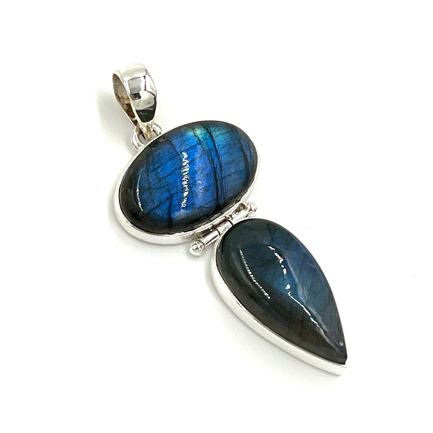 Sterling Silver Double Labradorite Pendants