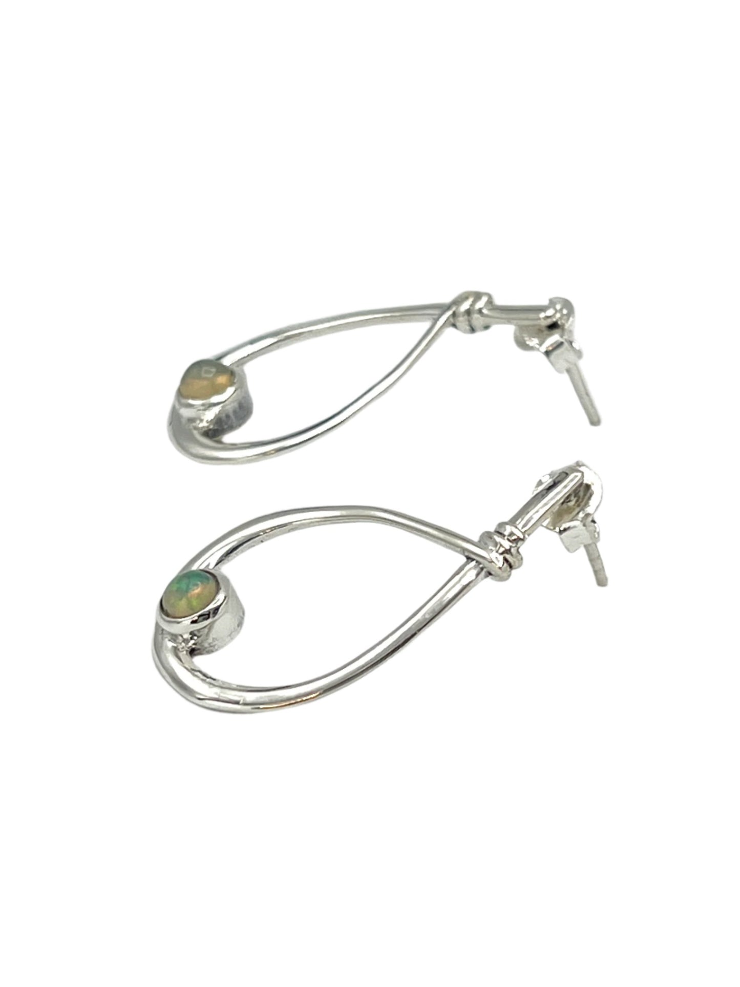 Sterling Silver Ethiopian Opal Teardrop Earrings