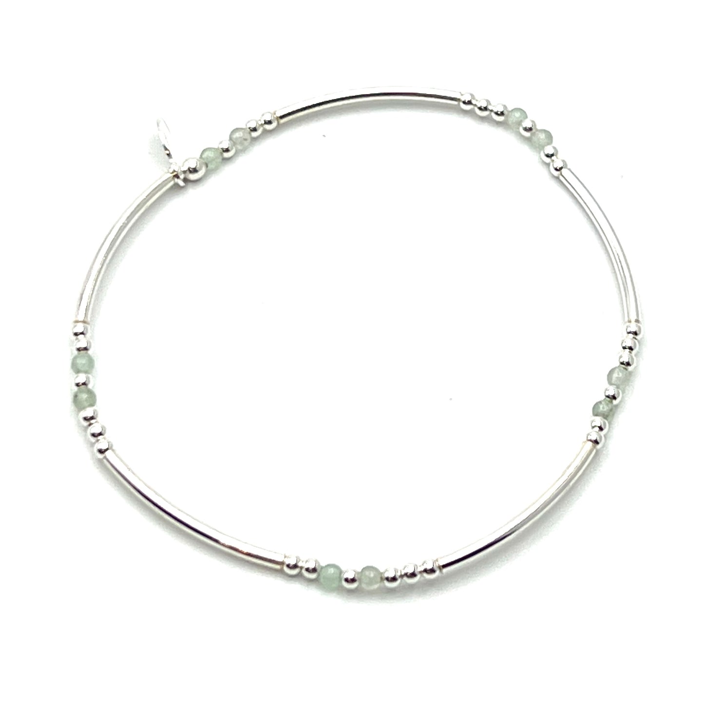 Sterling Silver Jade Beaded Bracelets