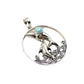 Sterling Silver Dolphin Larimar Pendants