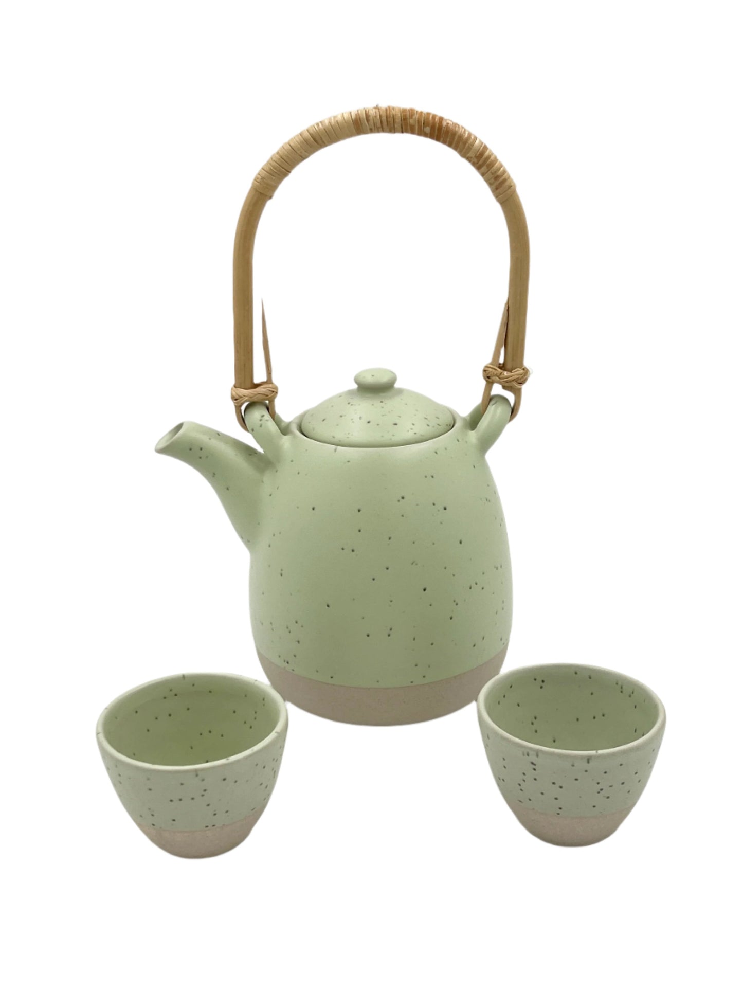 Ceramic Speckled Tea Pot Set