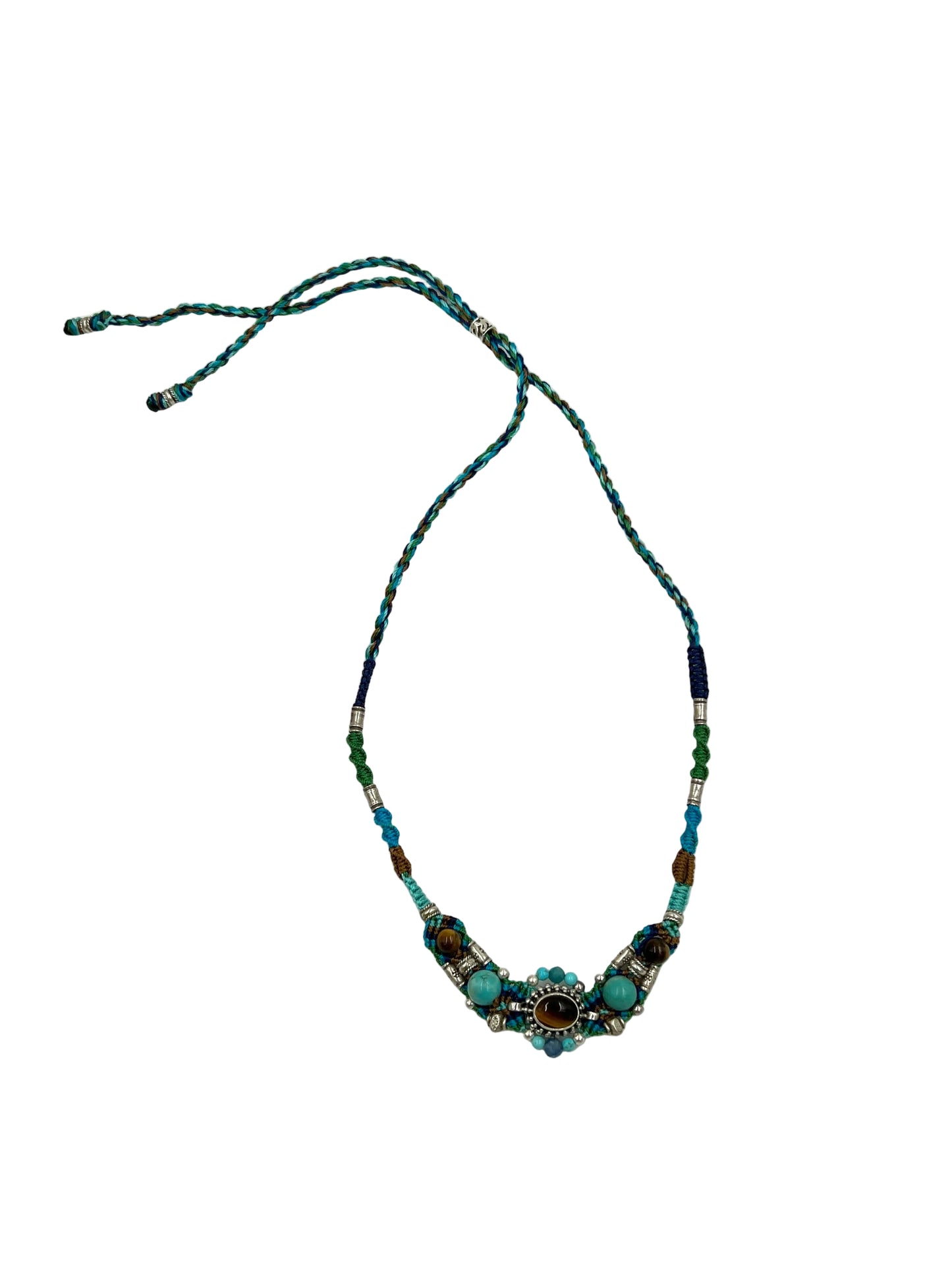 Macrame Tigers Eye Necklace