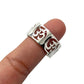 Sterling Silver Om Band Ring