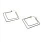 Sterling Silver Square Hoop Earrings