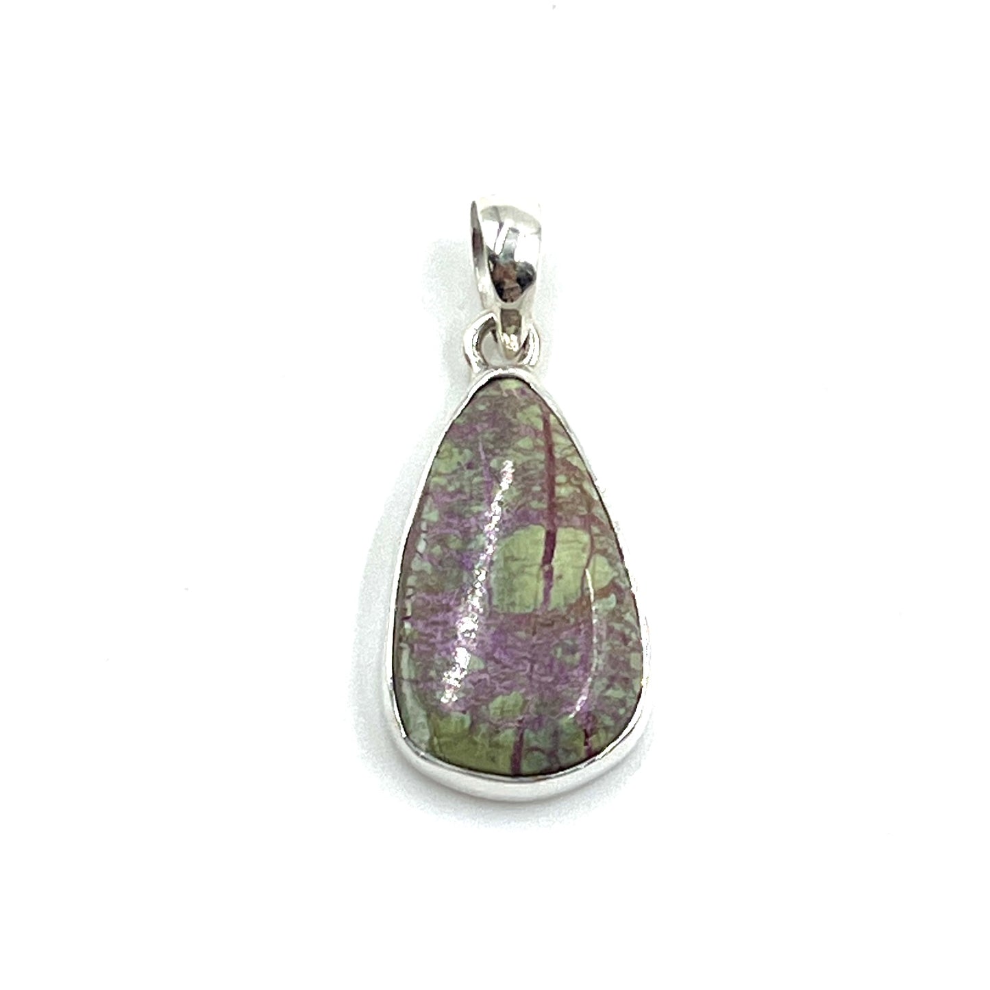 Sterling Silver Stichtite Teardrop Pendants