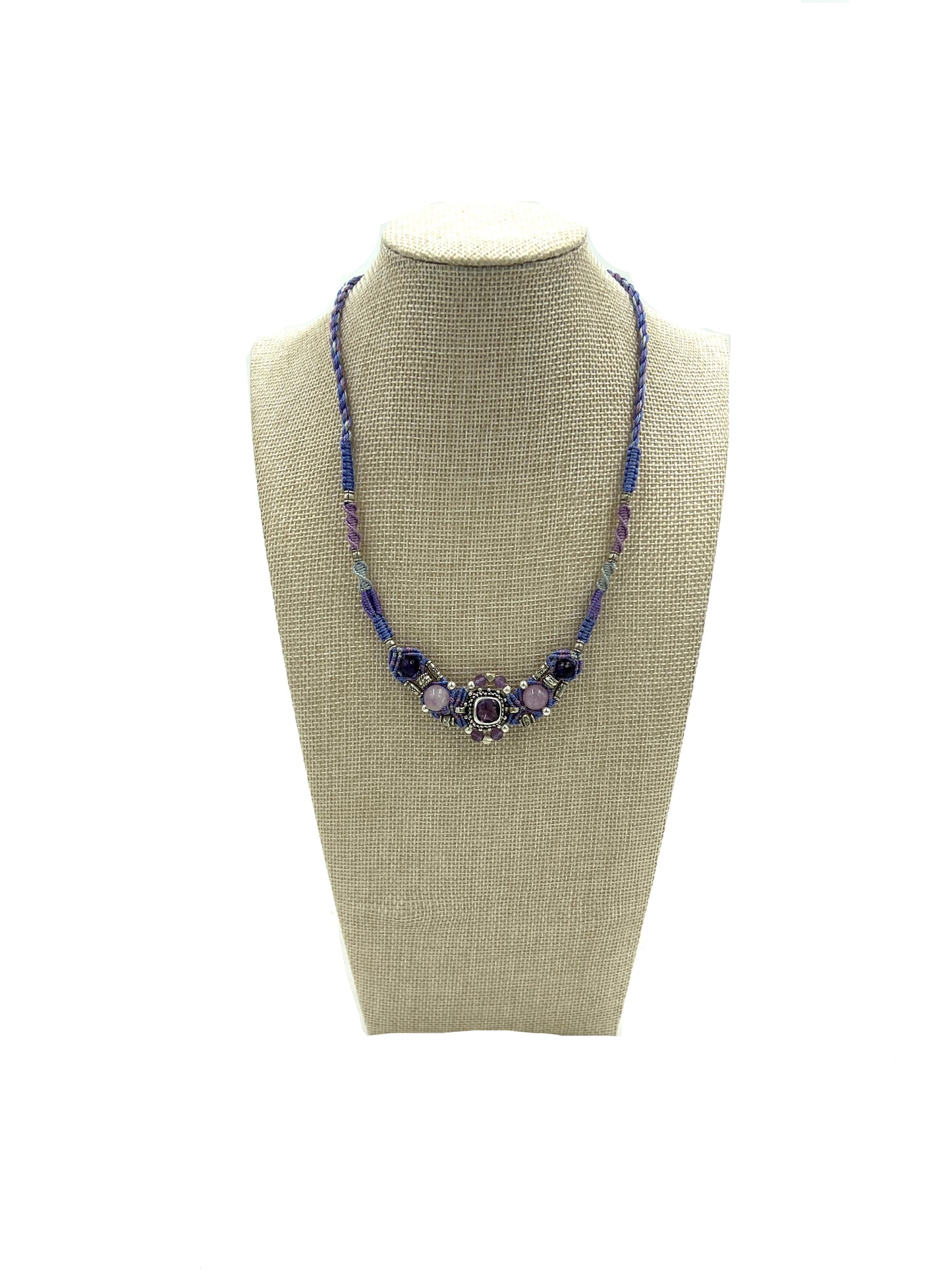 Macrame Amethyst Necklace