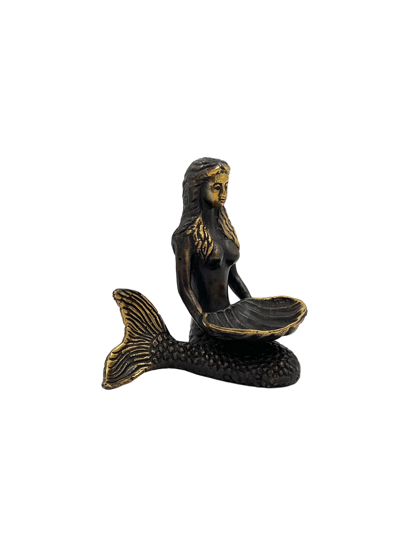 Bronze Mermaid Holding Shell
