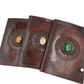 Camel Leather Gemstone Journal | Spiked Mandala | 10" x 7" x 1/2"
