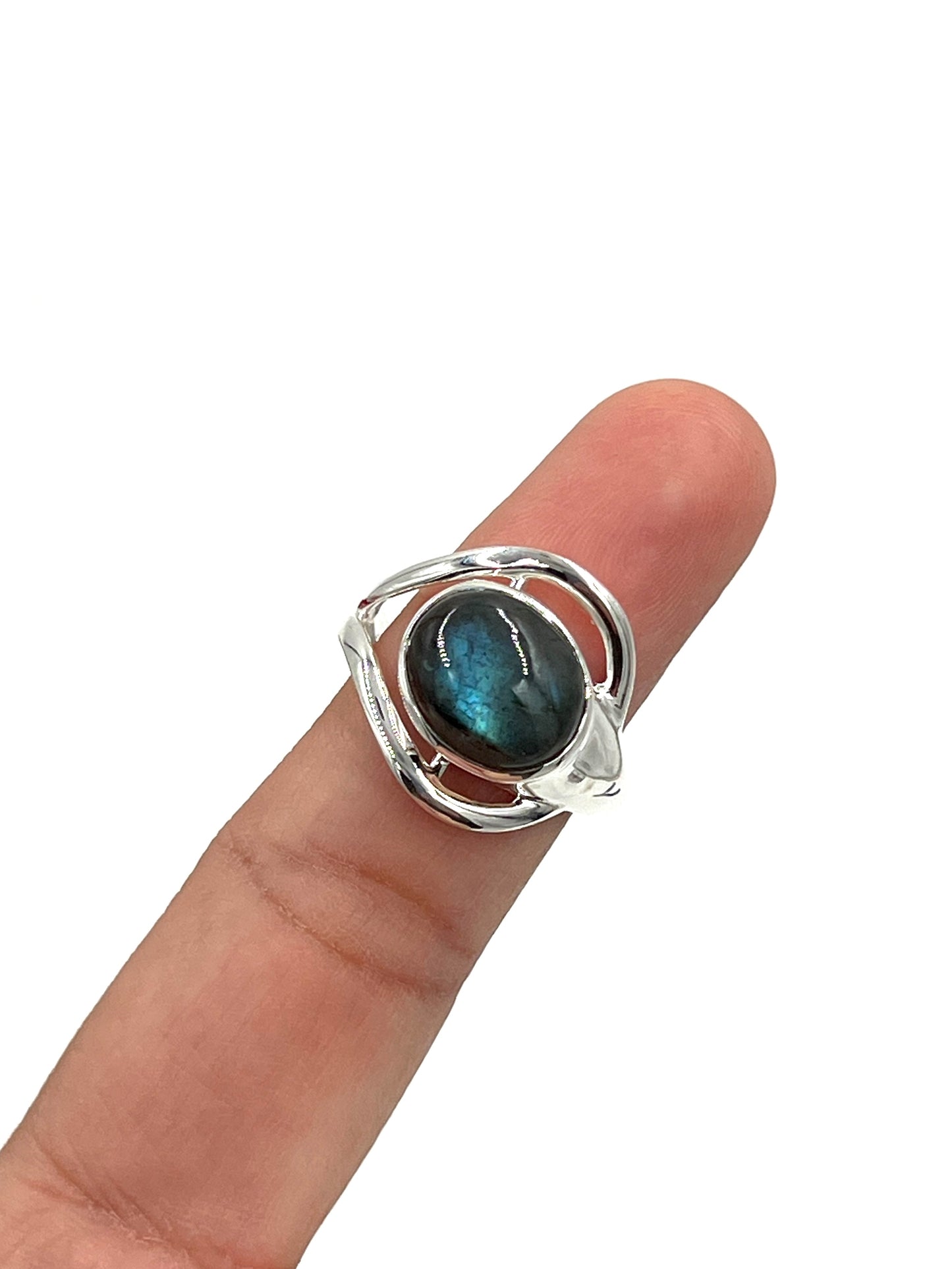 Oval Labradorite Ring
