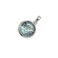 Circle Blue Topaz Pendants