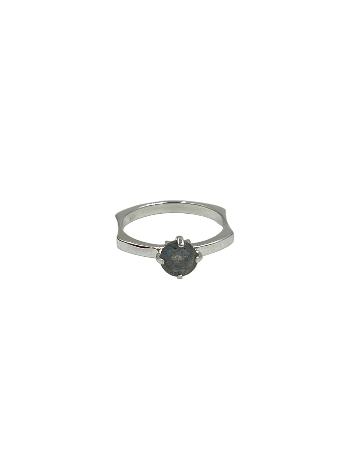 Faceted Round Gemstone Ring