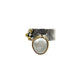 Silver Multi Metal Pearl Rings