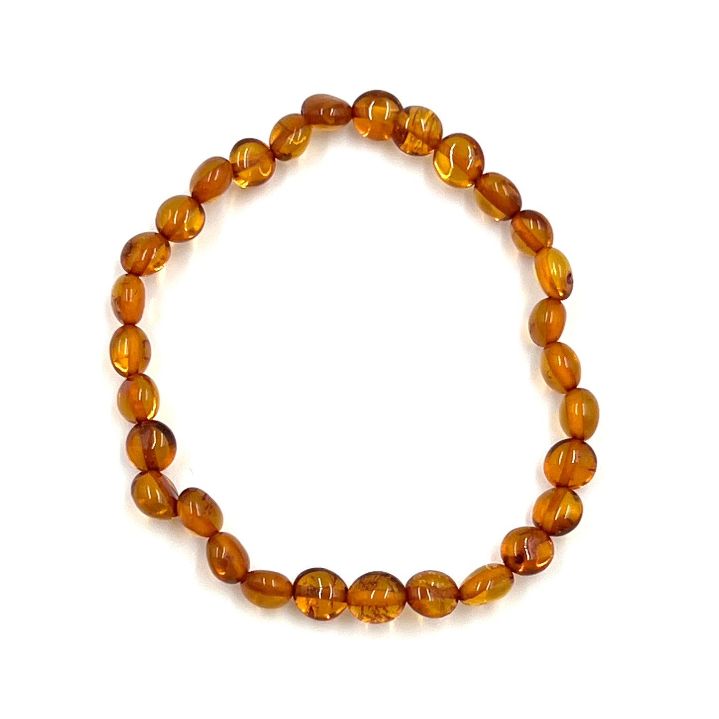 Polished Honey Amber Stretchy Bracelets