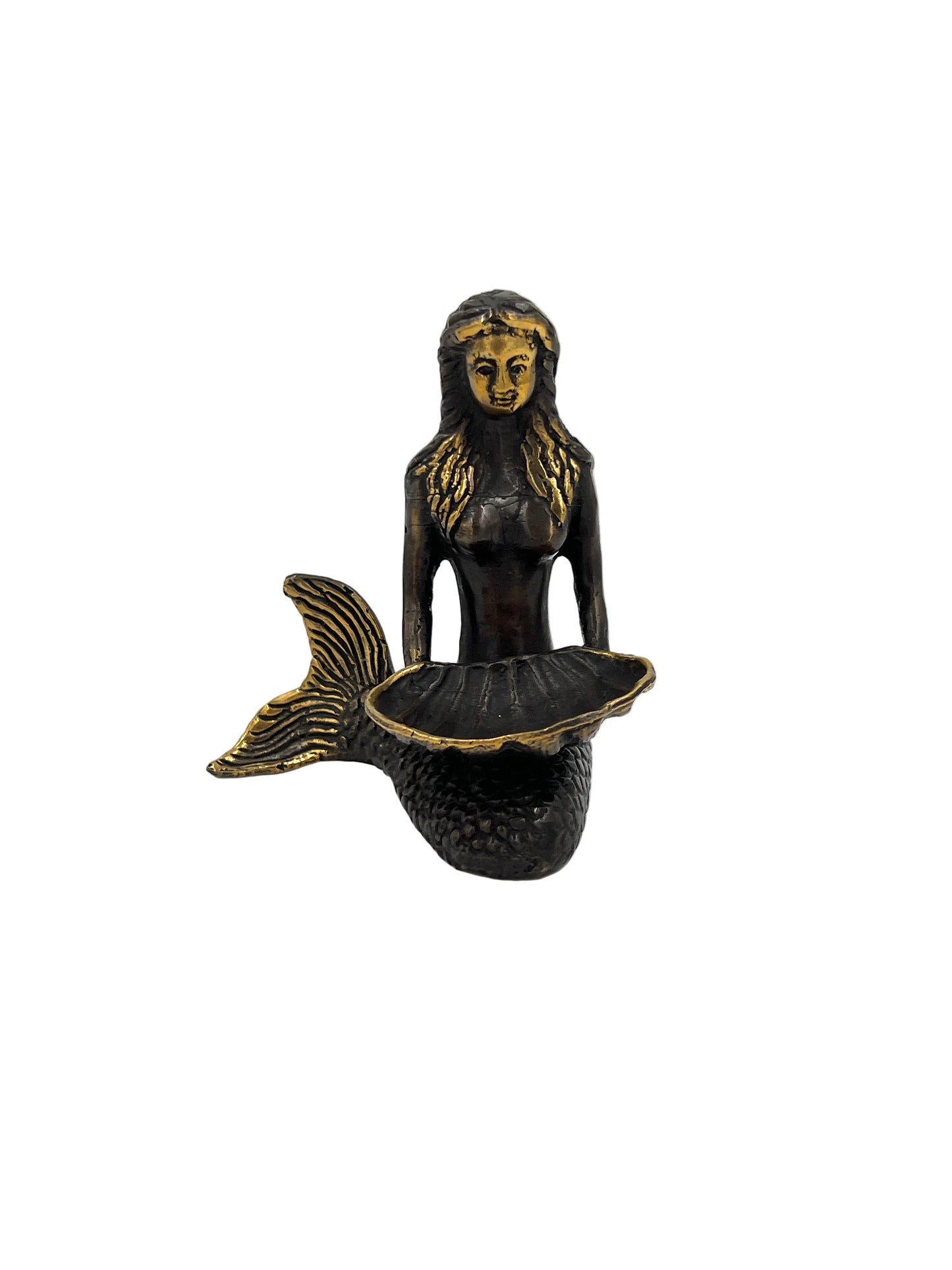 Bronze Mermaid Holding Shell